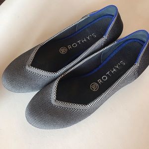 Gray round toe Rothy’s flats